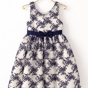 American Princess Navy and White Lace Dress